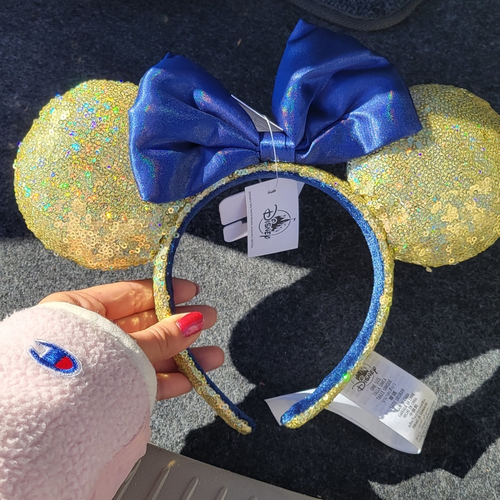Walt Disney Mickey Mouse Ears Headband Gold